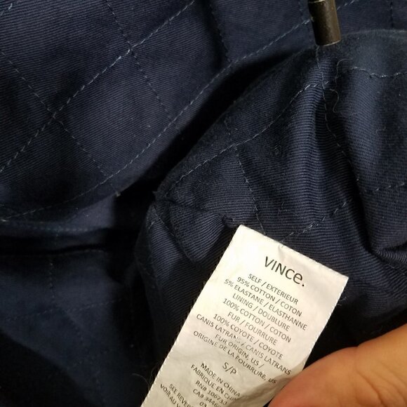 Vince Zip Up Hooded Jacket Black Size S - Picture 7 of 7